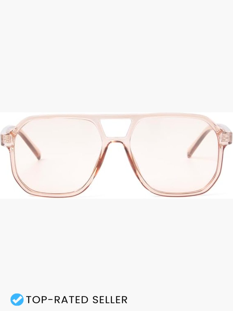 Oversized Square Aviator Sunglasses Retro 70s Vintage Pilot Shades For Men Women